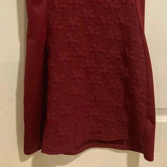 Blush by us Angels Girl’s Mini Dress Maroon Glitter Fabric Sz. 16 (No Belt) - Picture 9 of 10